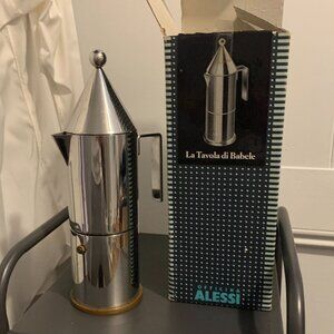 ORIGINAL Alessi La Conica by Aldo Rossi, Italian Six Cup Espresso Maker